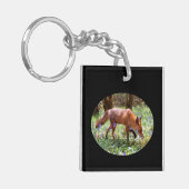 赤いキツネのブルーベル キーホルダー (正面左)