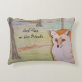 赤いキツネの森のアクセント枕 アクセントクッション (正面)