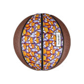 赤いキツネの漫画のドードル名前をカスタムするかわいい動物 ミニバスケットボール (縦)