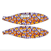 赤いキツネの漫画のドードル名前をカスタムするかわいい動物 ミニバスケットボール (パネル)