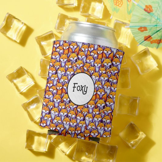 赤いキツネの漫画の木おもしろい国フォックスプーンのユーモア 缶クーラー (インサイチュ 夏)