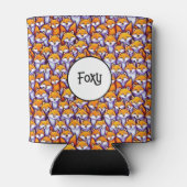 赤いキツネの漫画の木おもしろい国フォックスプーンのユーモア 缶クーラー (裏面)