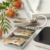 赤いキツネの目の前にハゲワシ) キーホルダー (正面右)