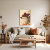 赤いキツネの紅葉素晴らし野生動物 ポスター