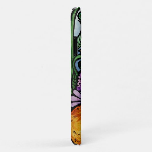 赤いキツネの花柄の自然芸術 Case-Mate iPhoneケース (裏面/右)