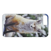 赤いキツネは雪の土手、バルペス、山に座っている。 Case-Mate iPhoneケース (裏面(横))