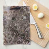 赤いキツネアップ近く個人的 キッチンタオル (四つ折り)