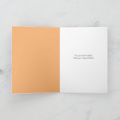 赤いキツネオンティール(緑がかった色)from Redhead誕生日 カード (内部)