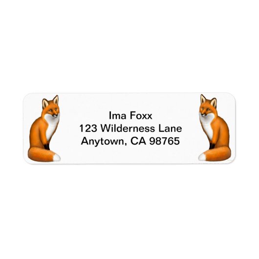 赤いキツネカスタマイズ ラベル (正面)