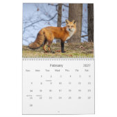 赤いキツネカレンダー カレンダー (2月 2027)