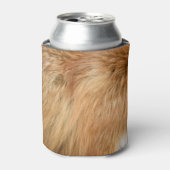赤いキツネファーパターンタイル 缶クーラー (缶正面)