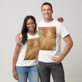 赤いキツネファーパターンタイル Tシャツ (ユニセックス)