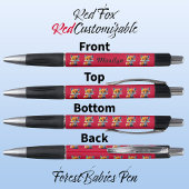 赤いキツネユニーク、キッズスクール文房具鮮やか赤 ボールペン