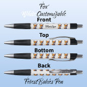 赤いキツネ、おもしろい野生動物オフィスの供給ホワイト ボールペン