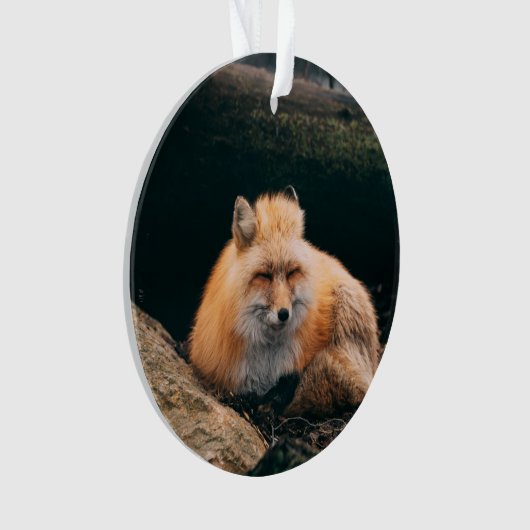 赤いキツネ オーナメント (正面)