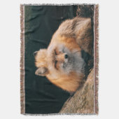 赤いキツネ スローブランケット (正面縦)