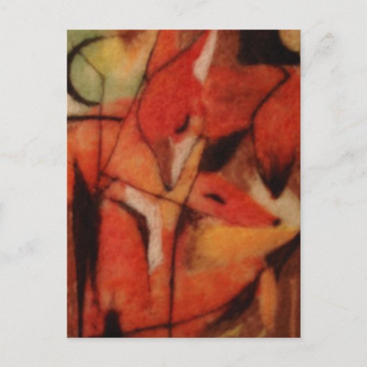 赤いキツネ ポストカード (正面)