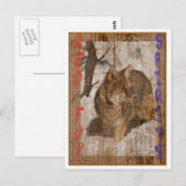 赤いキツネ ポストカード (正面/裏面)