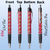 赤いキツネ、ユニーク可愛いお洒落森の動物の赤 ボールペン