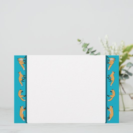 赤いキツネ 便箋 (スタンド正面)