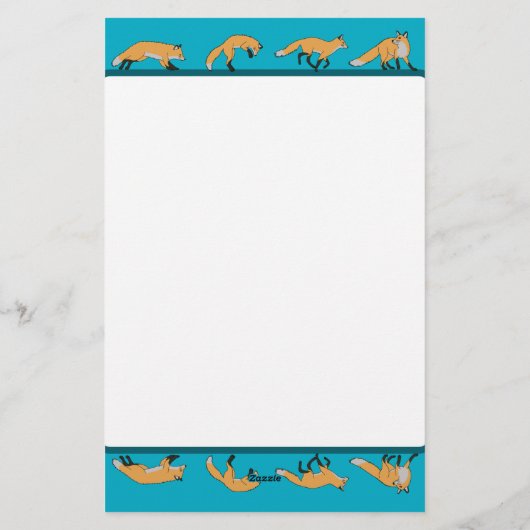 赤いキツネ 便箋 (裏面)