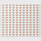 赤いキツネ – 光沢ラッピング紙、30" x 15' ラッピングペーパー (フラット)