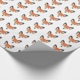 赤いキツネ – 光沢ラッピング紙、30" x 15' ラッピングペーパー