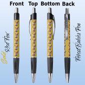 赤いキツネ、可愛いユニーク森お洒落動物の金ゴールド ボールペン