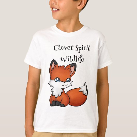 赤いキツネ - 機知に富んだ精神 野生のTシャツ Tシャツ (正面)