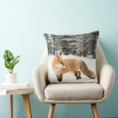 赤いキツネ（白い雪） クッション (椅子)