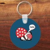 赤いキノコことわざこんにちはテレビ キーホルダー (裏面)