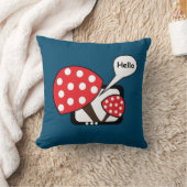 赤いキノコことわざこんにちはテレビ クッション (ブランケット)