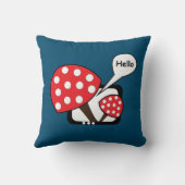 赤いキノコことわざこんにちはテレビ クッション (裏面)