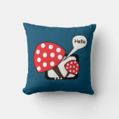 赤いキノコことわざこんにちはテレビ クッション (正面)