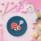 赤いキノコことわざこんにちはテレビ ペーパープレート (パーティー)