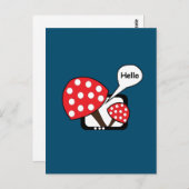 赤いキノコことわざこんにちはテレビ ポストカード (正面/裏面)