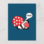 赤いキノコことわざこんにちはテレビ ポストカード (正面)