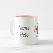 赤いキノコのアマニータ漫画 ツートーンマグカップ (正面左)