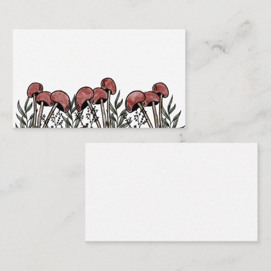 赤いキノコのキャップ エンクロージャーカード (正面/裏面)