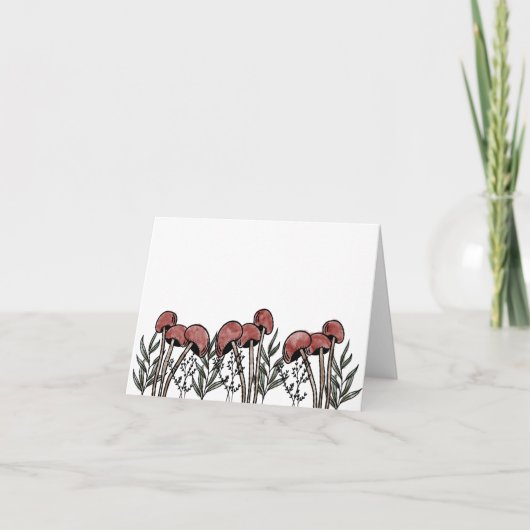 赤いキノコのキャップ カード (正面)