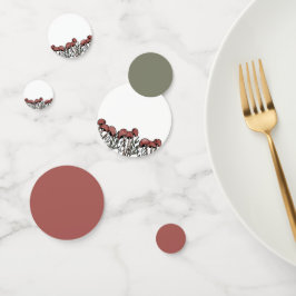 赤いキノコのキャップ コンフェッティ