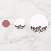 赤いキノコのキャップ コンフェッティ (正面)