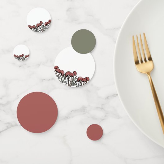 赤いキノコのキャップ コンフェッティ (グループ)