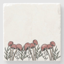 赤いキノコのキャップ ストーンコースター