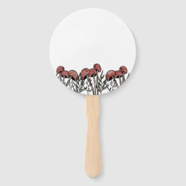 赤いキノコのキャップ ハンドファン