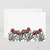 赤いキノコのキャップ ポストカード (正面/裏面)