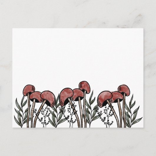 赤いキノコのキャップ ポストカード (正面)
