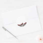 赤いキノコのキャップ ラウンドシール (封筒)