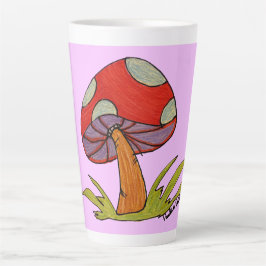 赤いキノコのコーヒーマグ カフェラテマグ