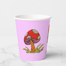 赤いキノコのコーヒーマグ 紙コップ